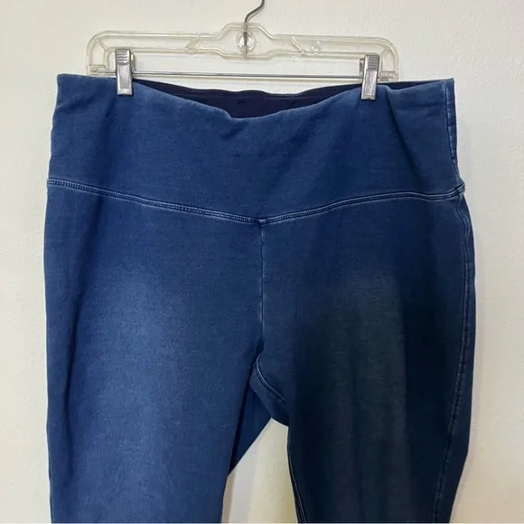 Chico's Dark Blue Jeggings sz 3 16/18 stretch pants pull on denim look - Picture 5 of 5